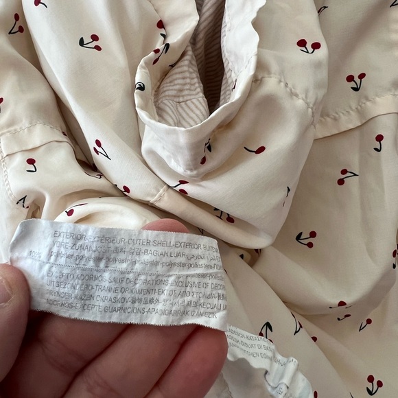 Zara Girls Cherry Lined Windbreaker Jacket Size 4-5 Years - Picture 10 of 14